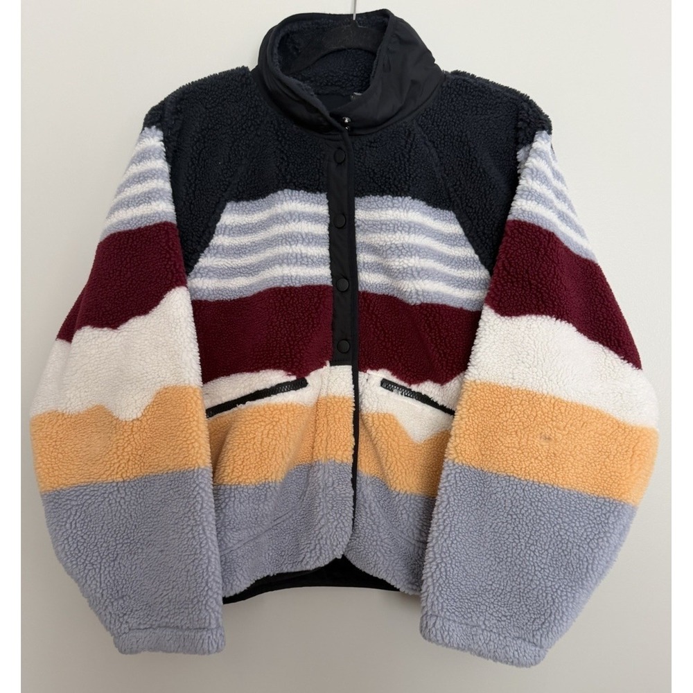 Free People Hit The Slopes Printed Fleece Pullover Women's Size Medium